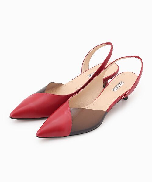 TAKASHIMAYA OUTLET / タカシマヤ アウトレット パンプス | ＰＶＣバックベルト（RED）