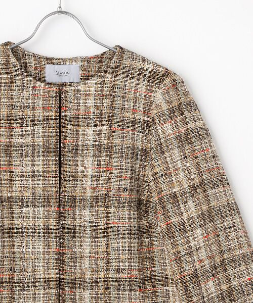 TAKASHIMAYA OUTLET / タカシマヤ アウトレット ステンカラーコート | ファンシーツイードミドルコート | 詳細2