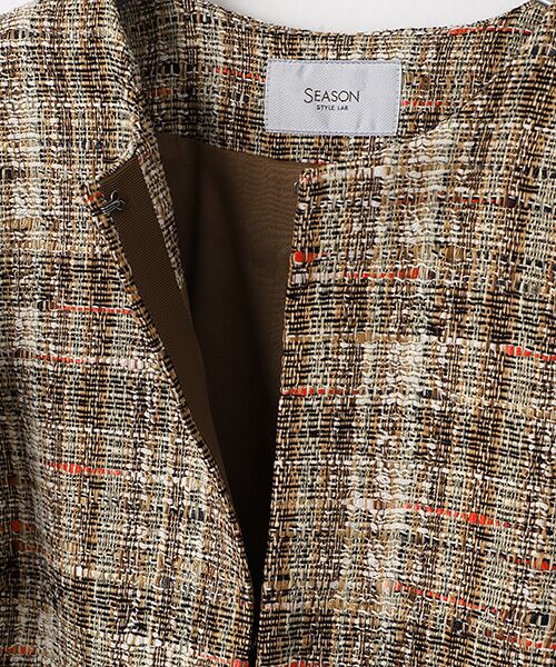 TAKASHIMAYA OUTLET / タカシマヤ アウトレット ステンカラーコート | ファンシーツイードミドルコート | 詳細4