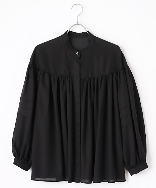 TAKASHIMAYA OUTLET / タカシマヤ アウトレット シャツ・ブラウス | シーズンスタイルラボ　シアーそでボリュームブラウス（黒）