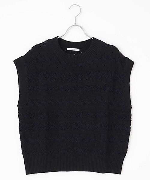 TAKASHIMAYA OUTLET / タカシマヤ アウトレット ニット・セーター | シーズンスタイルラボ　ファンシーヤーンベスト（ネイビー）