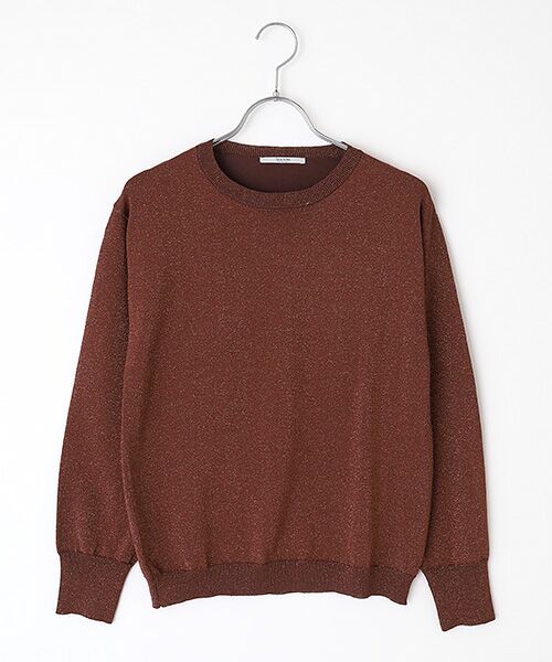 TAKASHIMAYA OUTLET / タカシマヤ アウトレット ニット・セーター | シーズンスタイルラボ　ラメプレーティングプルオーバー（ブラウン）