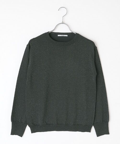 TAKASHIMAYA OUTLET / タカシマヤ アウトレット ニット・セーター | シーズンスタイルラボ　ラメプレーティングプルオーバー（ダークグリーン）