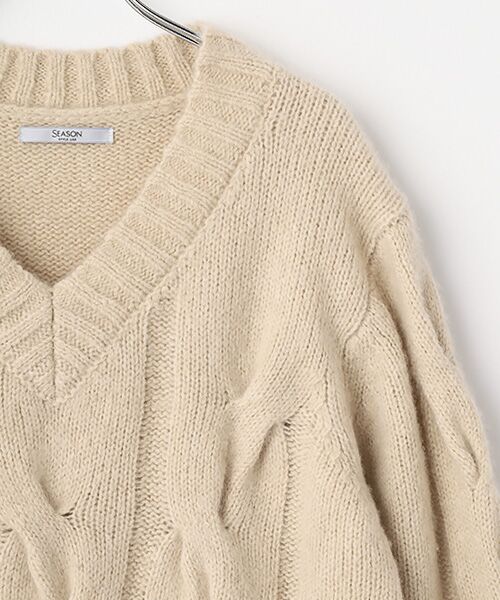 TAKASHIMAYA OUTLET / タカシマヤ アウトレット ニット・セーター | シーズンスタイルラボ　ケーブルＶネックセーター | 詳細2