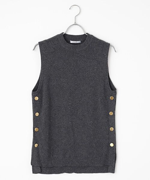 TAKASHIMAYA OUTLET / タカシマヤ アウトレット ニット・セーター | シーズンスタイルラボ　サイドボタンベスト（チャコールグレー）