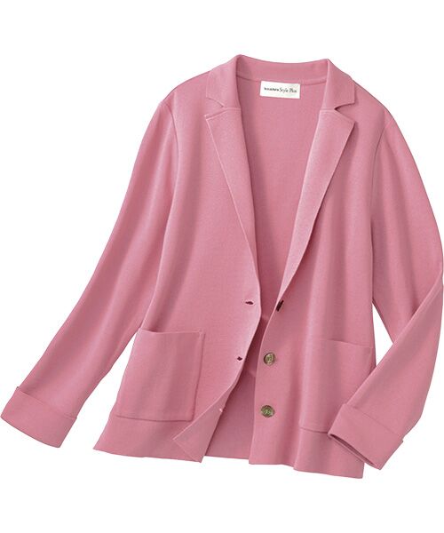 TAKASHIMAYA Style Plus / タカシマヤ スタイル・プリュ カーディガン・ボレロ | ミラノリブニットジャケット（ローズ）