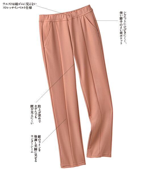 TAKASHIMAYA Style Plus / タカシマヤ スタイル・プリュ スラックス・ドレスパンツ | センターシームハイテンションパンツ<股下64cm> | 詳細1