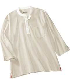 TAKASHIMAYA Style Plus / タカシマヤ スタイル・プリュ シャツ・ブラウス | 抗菌防臭加工 鹿の子七分袖スタンドカラーシャツ