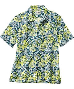 TAKASHIMAYA Style Plus / タカシマヤ スタイル・プリュ シャツ・ブラウス | COOL MAX開襟半袖プリントシャツ