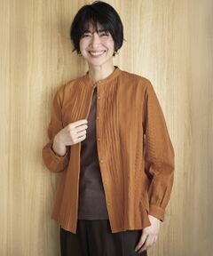 TAKASHIMAYA Style Plus / タカシマヤ スタイル・プリュ シャツ・ブラウス | ピンタック入り刺しゅうブラウス