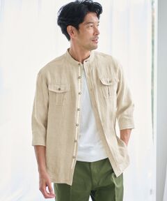 セール】 七分袖リネンシャツアウター （その他トップス