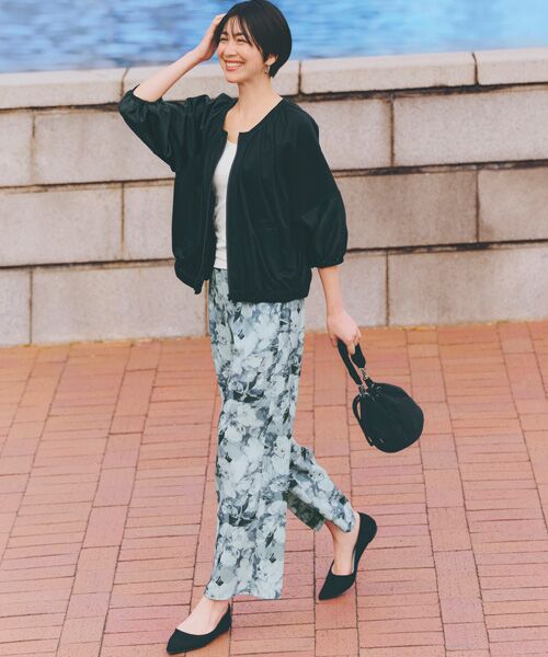 TAKASHIMAYA Style Plus / タカシマヤ スタイル・プリュ スラックス・ドレスパンツ | プリントワイドパンツ＜股下６３ｃｍ＞ | 詳細1