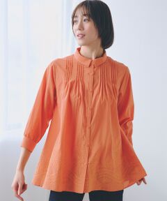 TAKASHIMAYA Style Plus / タカシマヤ スタイル・プリュ 綿シワ加工刺しゅう入りチュニック 綿シワ加工刺しゅう入りチュニック （シャツ・ブラウス