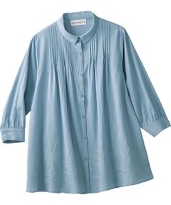 TAKASHIMAYA Style Plus / タカシマヤ スタイル・プリュ 和紙混ポロ襟プルオーバー セール】 和紙混ポロ襟プルオーバー （ポロシャツ