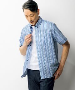 TAKASHIMAYA Style Plus / タカシマヤ スタイル・プリュ シャツ・ブラウス | 高島ちぢみ 半袖ボタンダウンシャツ