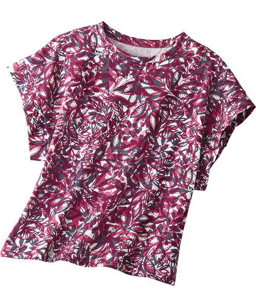ボタニカル柄 バイカラーカットソー Amazon.co.jp: ボタニカル柄カットソー 花柄シフォン ドロー