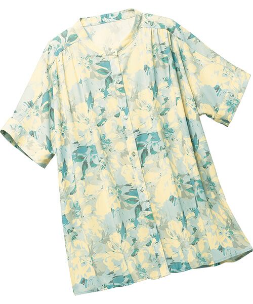 TAKASHIMAYA Style Plus/タカシマヤ スタイル・プリュ プリントブラウス イエロー系 L TAKASHIMAYA Style Plus/タカシマヤ スタイル・プリュ プリントブラウス イエロー系 L