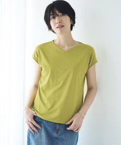 TAKASHIMAYA Style Plus / タカシマヤ スタイル・プリュ カットソー | テンセル･コットン 前身2枚仕立てプルオーバー