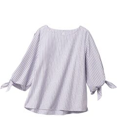 TAKASHIMAYA Style Plus / タカシマヤ スタイル・プリュ シャツ・ブラウス | 長崎五島 富江工房 袖リボンブラウス