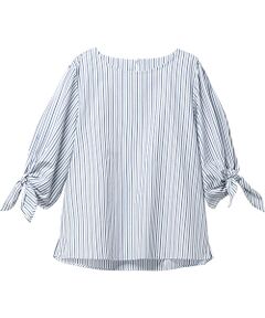 TAKASHIMAYA Style Plus / タカシマヤ スタイル・プリュ シャツ・ブラウス | 長崎五島 富江工房 袖リボンブラウス