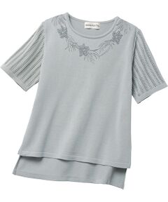 TAKASHIMAYA Style Plus / タカシマヤ スタイル・プリュ ニット・セーター | 五泉ニット刺しゅう入りプルオーバー