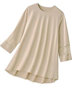 TAKASHIMAYA Style Plus / タカシマヤ スタイル・プリュ 綿シワ加工刺しゅう入りチュニック 綿シワ加工刺しゅう入りチュニック （シャツ・ブラウス