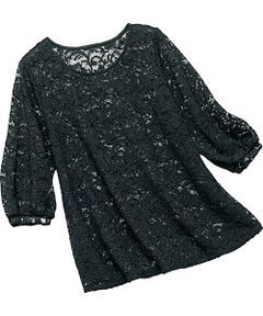 TAKASHIMAYA Style Plus / タカシマヤ スタイル・プリュ カットソー | タンクトップ付 レースプルオーバー