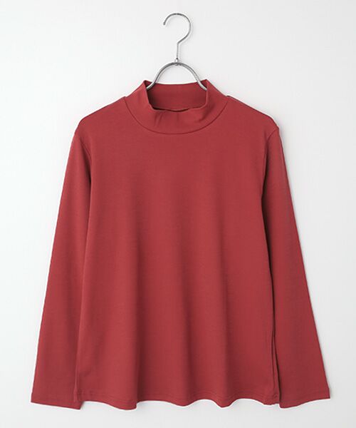 TAKASHIMAYA Style Plus/タカシマヤ スタイル・プリュ 超長綿ハイネックプルオーバー(無地) ワイン LL TAKASHIMAYA Style Plus/タカシマヤ スタイル・プリュ 超長綿ハイネックプルオーバー(無地) ワイン LL