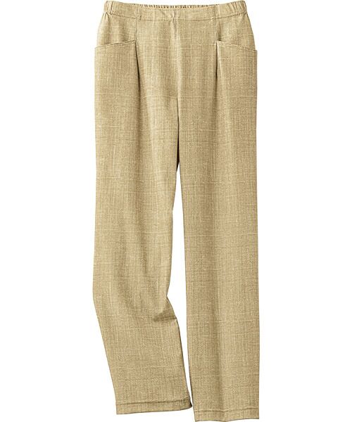 TAKASHIMAYA Style Plus/タカシマヤ スタイル・プリュ プリントストレッチパンツ<股下58cm> ベージュ S TAKASHIMAYA Style Plus/タカシマヤ スタイル・プリュ プリントストレッチパンツ<股下58cm> ベージュ S