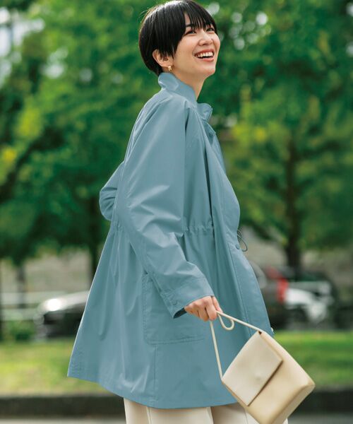TAKASHIMAYA Style Plus/タカシマヤ スタイル・プリュ テフロン加工コート サックス L TAKASHIMAYA Style Plus/タカシマヤ スタイル・プリュ テフロン加工コート サックス L
