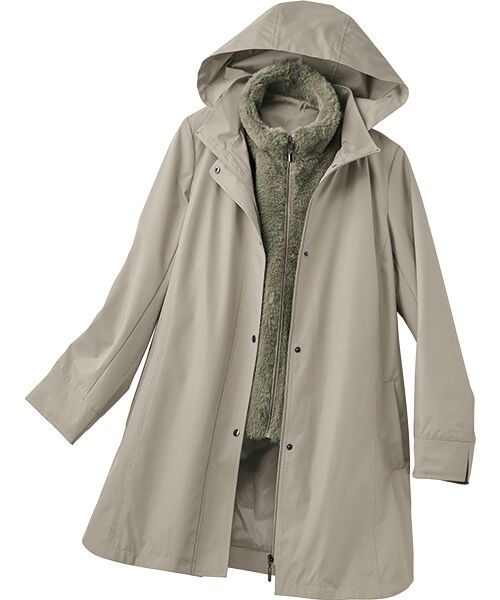 TAKASHIMAYA Style Plus/タカシマヤ スタイル・プリュ 3ウェイコート グレージュ L TAKASHIMAYA Style Plus/タカシマヤ スタイル・プリュ 3ウェイコート グレージュ L