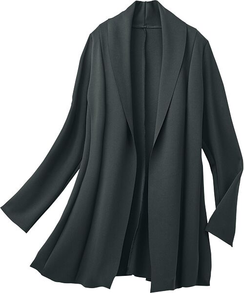 TAKASHIMAYA Style Plus/タカシマヤ スタイル・プリュ ドレープジャケット ブラック 3L TAKASHIMAYA Style Plus/タカシマヤ スタイル・プリュ ドレープジャケット ブラック 3L