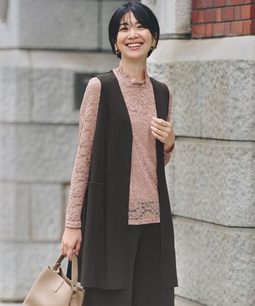 TAKASHIMAYA Style Plus/タカシマヤ スタイル・プリュ ドレープジレ ダークブラウン 3L TAKASHIMAYA Style Plus/タカシマヤ スタイル・プリュ ドレープジレ ダークブラウン 3L