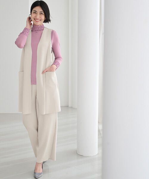 TAKASHIMAYA Style Plus / タカシマヤ スタイル・プリュ スラックス・ドレスパンツ | ドレープワイドパンツ＜股下５８ｃｍ＞ | 詳細1