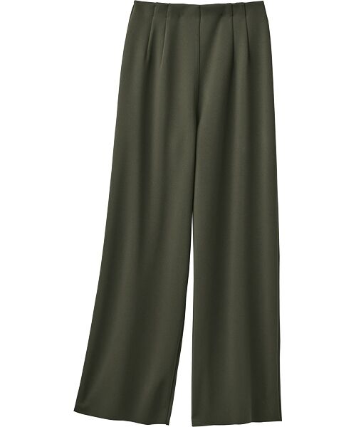 TAKASHIMAYA Style Plus/タカシマヤ スタイル・プリュ ドレープワイドパンツ<股下58cm> カーキ LL TAKASHIMAYA Style Plus/タカシマヤ スタイル・プリュ ドレープワイドパンツ<股下58cm> カーキ LL