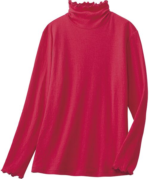 TAKASHIMAYA Style Plus/タカシマヤ スタイル・プリュ 綿ガーゼプルオーバー 赤 L TAKASHIMAYA Style Plus/タカシマヤ スタイル・プリュ 綿ガーゼプルオーバー 赤 L