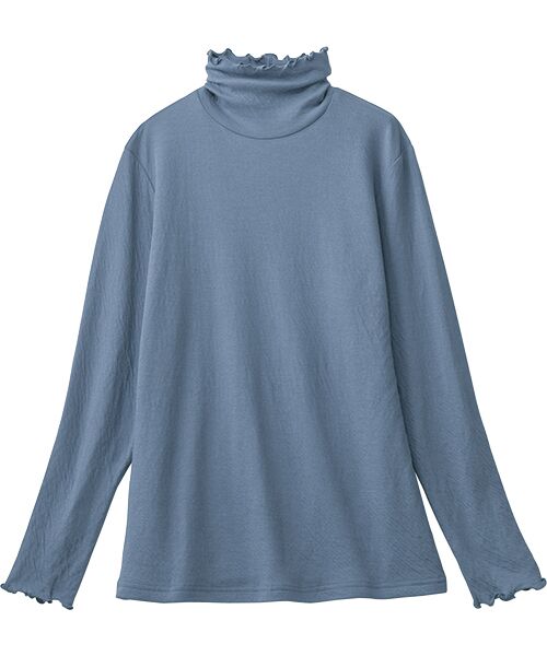 TAKASHIMAYA Style Plus/タカシマヤ スタイル・プリュ 綿ガーゼプルオーバー ブルー LL TAKASHIMAYA Style Plus/タカシマヤ スタイル・プリュ 綿ガーゼプルオーバー ブルー LL
