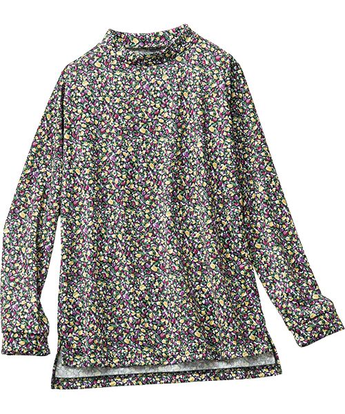 TAKASHIMAYA Style Plus/タカシマヤ スタイル・プリュ 京プリントプルオーバー パープル系(小花柄) S TAKASHIMAYA Style Plus/タカシマヤ スタイル・プリュ 京プリントプルオーバー パープル系(小花柄) S