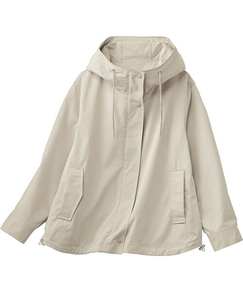 TAKASHIMAYA Style Plus/タカシマヤ スタイル・プリュ フードブルゾン ベージュ M TAKASHIMAYA Style Plus/タカシマヤ スタイル・プリュ フードブルゾン ベージュ M