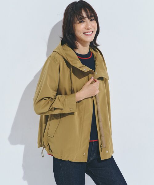 TAKASHIMAYA Style Plus/タカシマヤ スタイル・プリュ フードブルゾン キャメル LL TAKASHIMAYA Style Plus/タカシマヤ スタイル・プリュ フードブルゾン キャメル LL