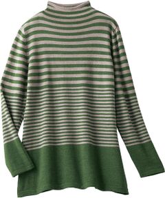 TAKASHIMAYA Style Plus / タカシマヤ スタイル・プリュ ニット・セーター | ビエラヤーン ボーダー柄ウール100％チュニック