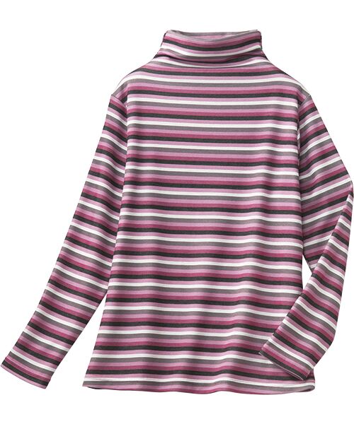 TAKASHIMAYA Style Plus/タカシマヤ スタイル・プリュ ボーダー柄プルオーバー ピンク系 M TAKASHIMAYA Style Plus/タカシマヤ スタイル・プリュ ボーダー柄プルオーバー ピンク系 M