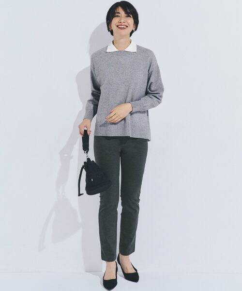 TAKASHIMAYA Style Plus / タカシマヤ スタイル・プリュ スラックス・ドレスパンツ | 尾州産スリムストレートパンツ<股下64cm> | 詳細1