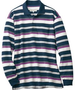 TAKASHIMAYA Style Plus / タカシマヤ スタイル・プリュ ポロシャツ | 長袖ボーダーポロシャツ