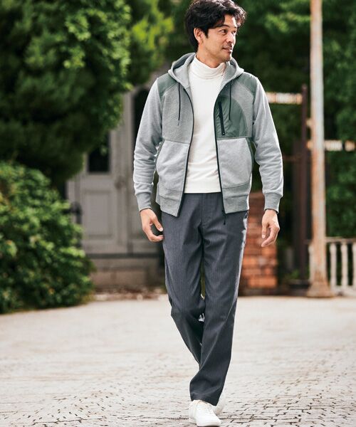 TAKASHIMAYA Style Plus/タカシマヤ スタイル・プリュ ふくれジャカードパーカー グレー M TAKASHIMAYA Style Plus/タカシマヤ スタイル・プリュ ふくれジャカードパーカー グレー M