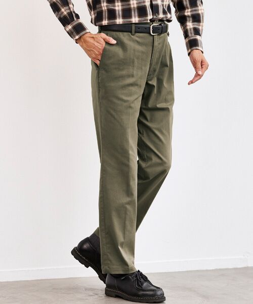 TAKASHIMAYA Style Plus/タカシマヤ スタイル・プリュ ハイストレッチ チノパンツ(股下70cm) カーキ LL TAKASHIMAYA Style Plus/タカシマヤ スタイル・プリュ ハイストレッチ チノパンツ(股下70cm) カーキ LL