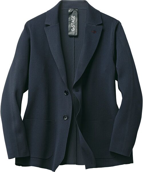 TAKASHIMAYA Style Plus/タカシマヤ スタイル・プリュ ミラノリブ イージージャケット ダークネイビー 50LL TAKASHIMAYA Style Plus/タカシマヤ スタイル・プリュ ミラノリブ イージージャケット ダークネイビー 50LL
