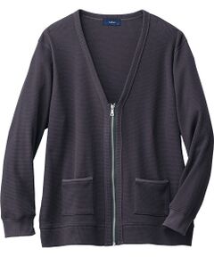 TAKASHIMAYA Style Plus / タカシマヤ スタイル・プリュ カーディガン・ボレロ | 綿混ワッフルジップ  カーディガン