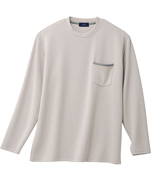 TAKASHIMAYA Style Plus/タカシマヤ スタイル・プリュ スムース長袖 クルーネックプルオーバー グレージュ ＬＬ