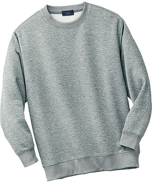 TAKASHIMAYA Style Plus/タカシマヤ スタイル・プリュ ふくれジャカードプルオーバー グレー Ｌ